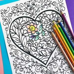 Easy adult coloring pages