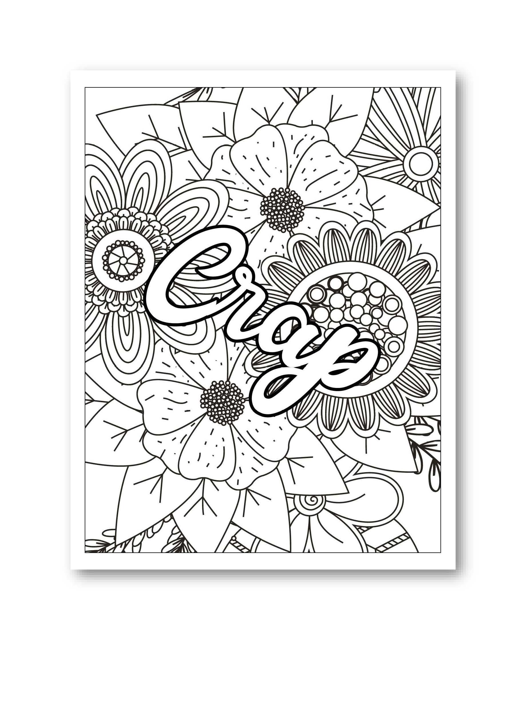 Unique coloring with swear words funny easy mandalas coloring book for adults made by teachers