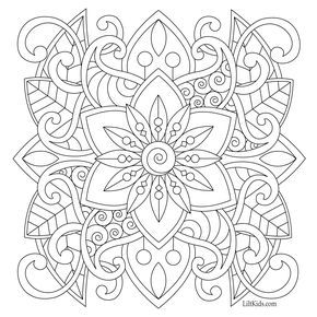 Free easy mandala for beginners adult coloring book image from liltkids see more free adult â malvorlagen blumen malvorlagen erwachsene bilder zum ausmalen