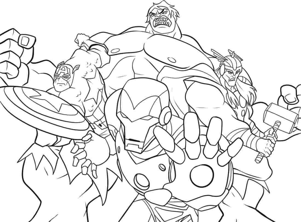 Free printable avengers coloring pages
