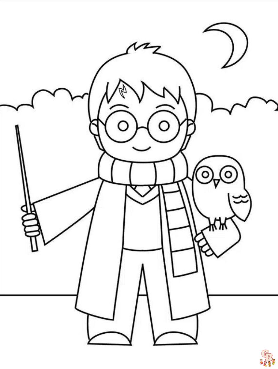 Free harry potter coloring pages for kids