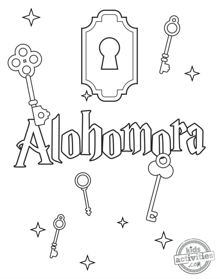 Free unofficial harry potter spells coloring pages kids activities blog
