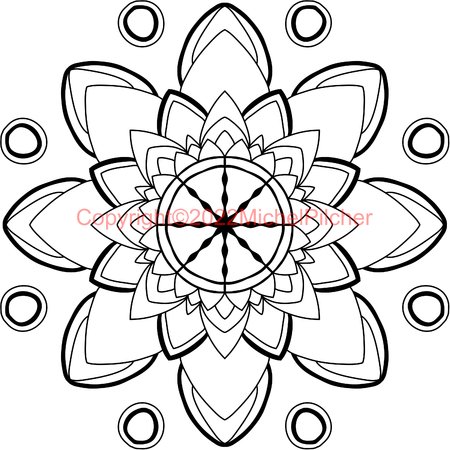 Easy mandalas printable adult colouring book one