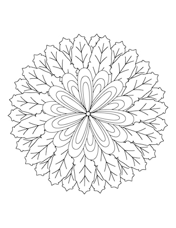 Premium vector hand drawn illustration floral coloring book for adults mandala coloring pages printable seamless
