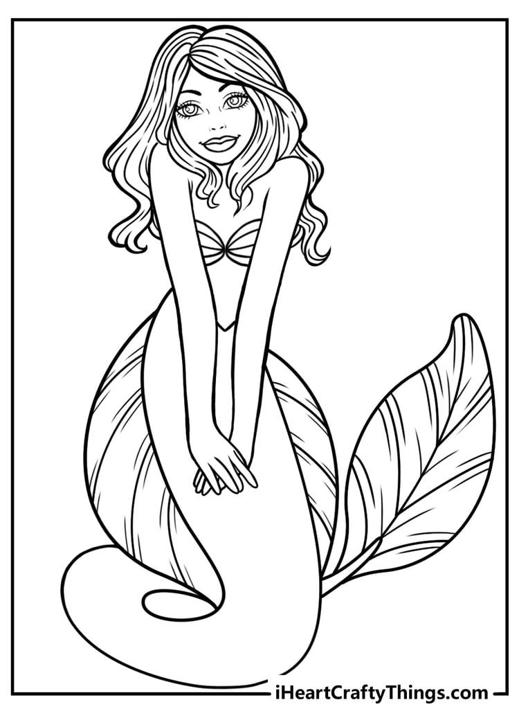 Mermaid coloring pages free printables