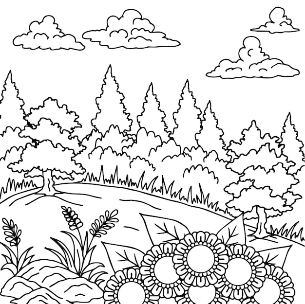 Page nature coloring sheets images