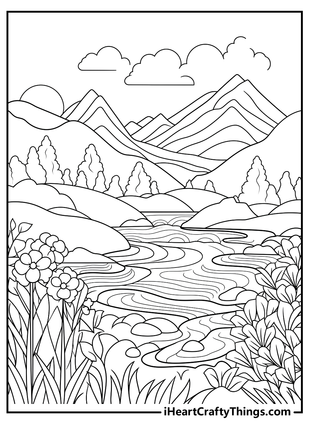 Nature coloring pages free printables
