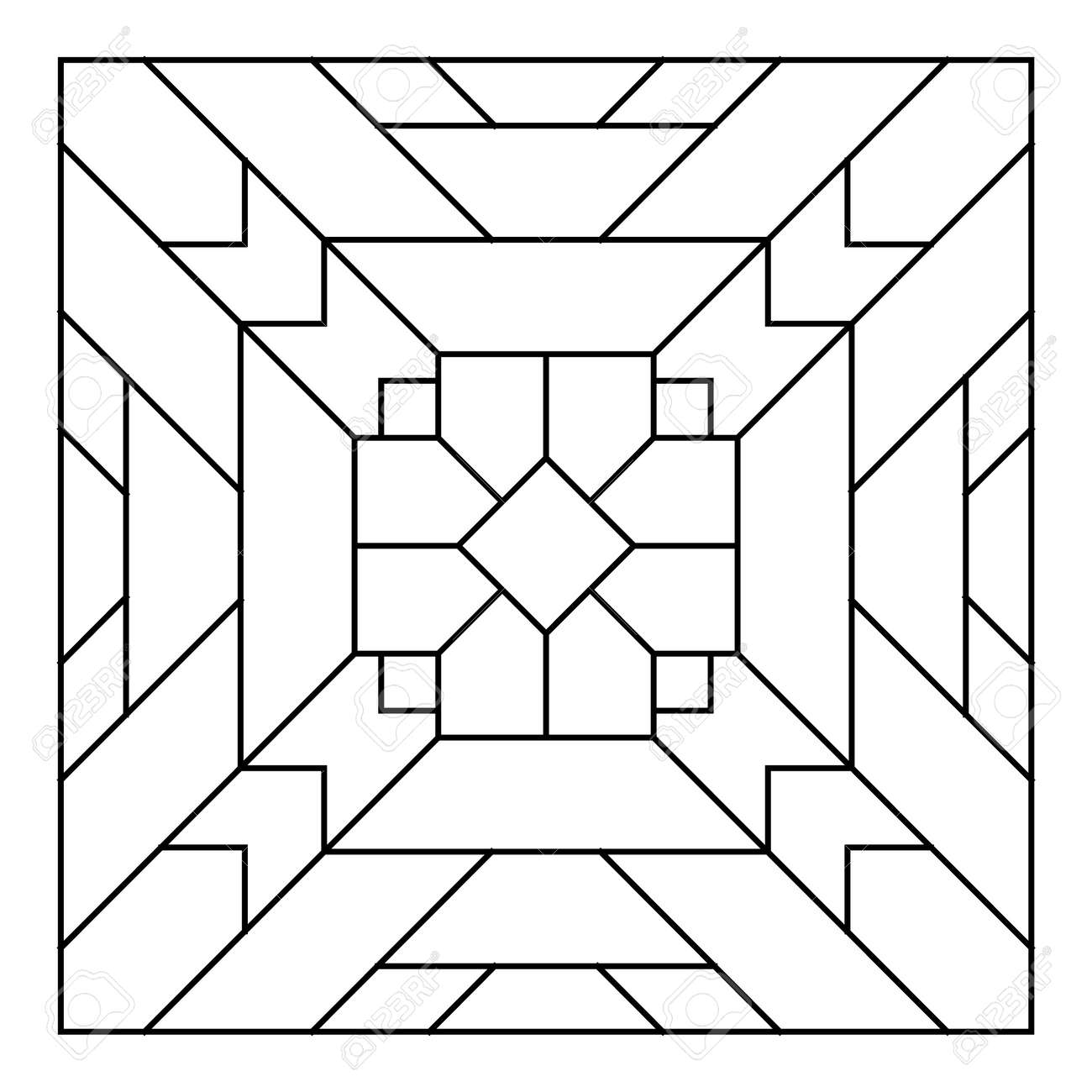 Easy adult coloring page for seniors square pattern in tile shape vector art in eps royalty free svg cliparts vectors and stock illustration image