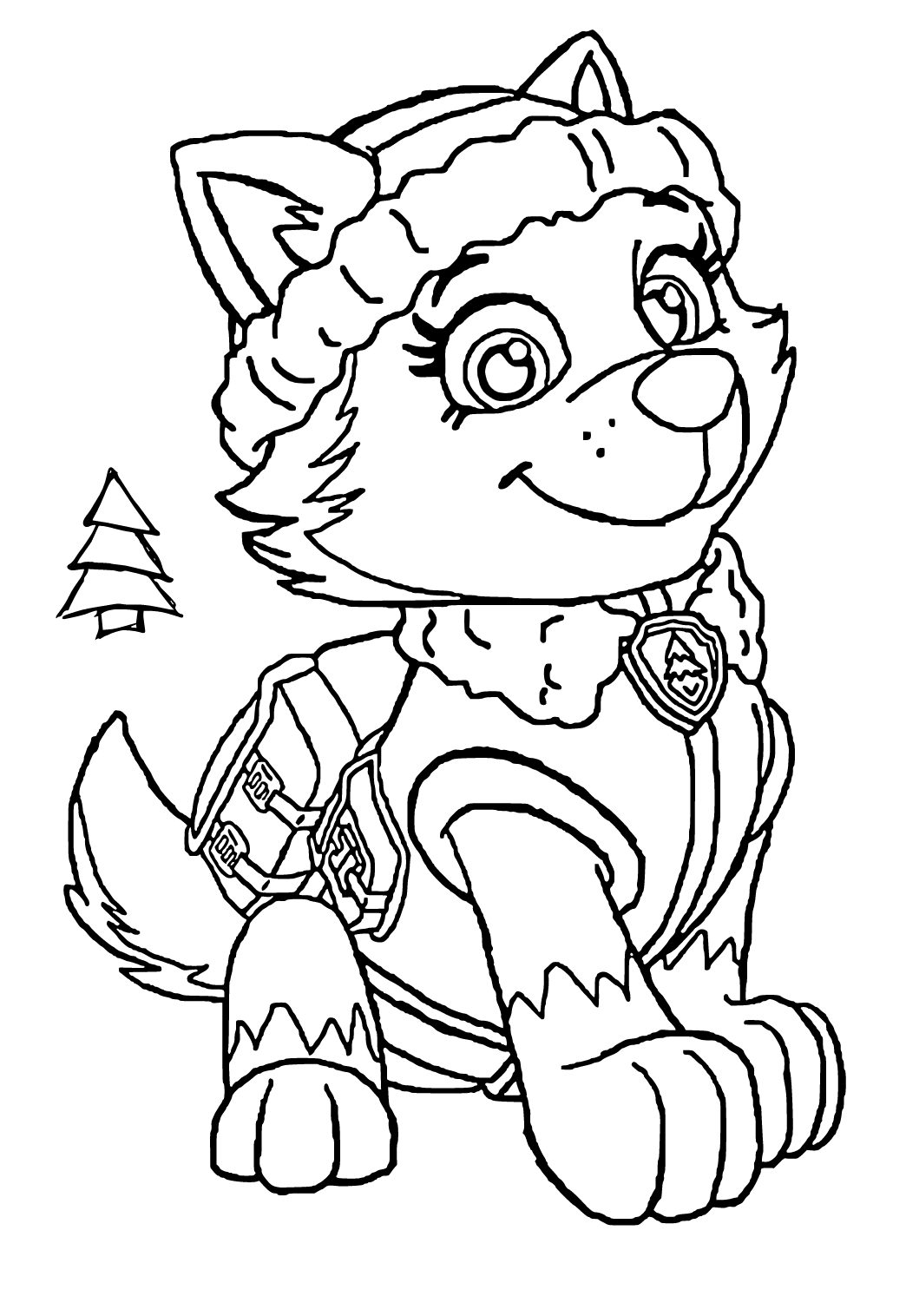 Free printable paw patrol assistant coloring page for adults and kids