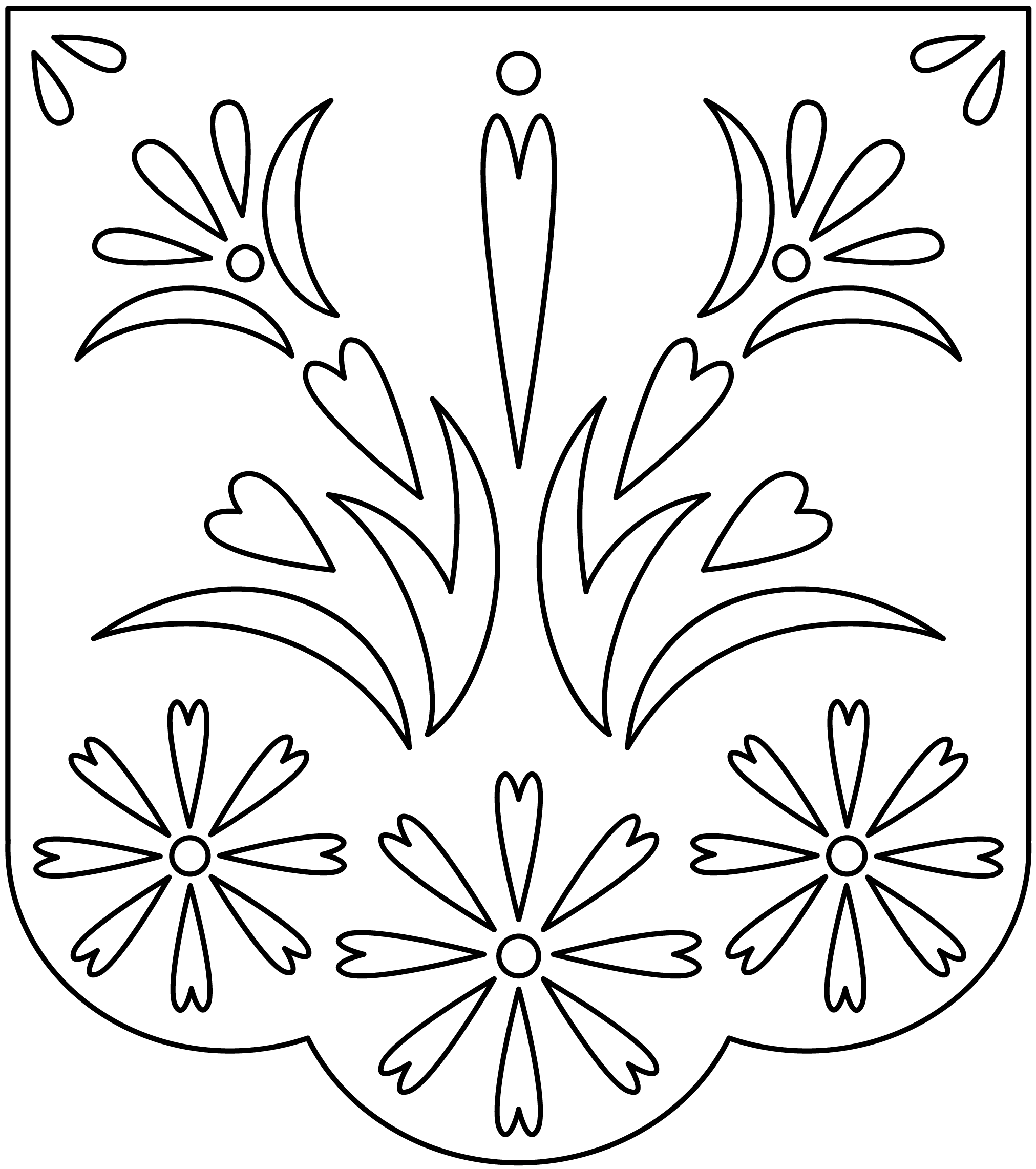 Simple papel picado printable template free printable papercraft templates