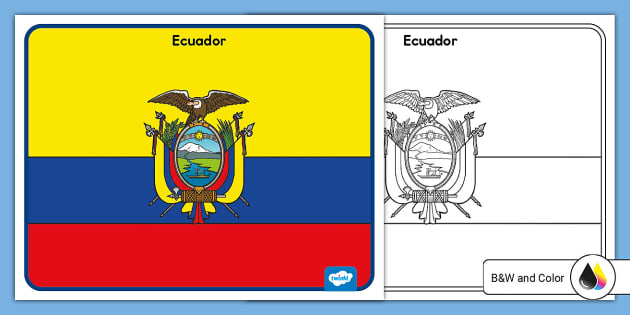 Ecuador flag poster teacher made