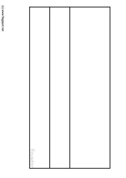 Coloring page flag ecuador