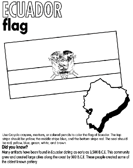 Ecuador coloring page flag coloring pages ecuador flag coloring pages