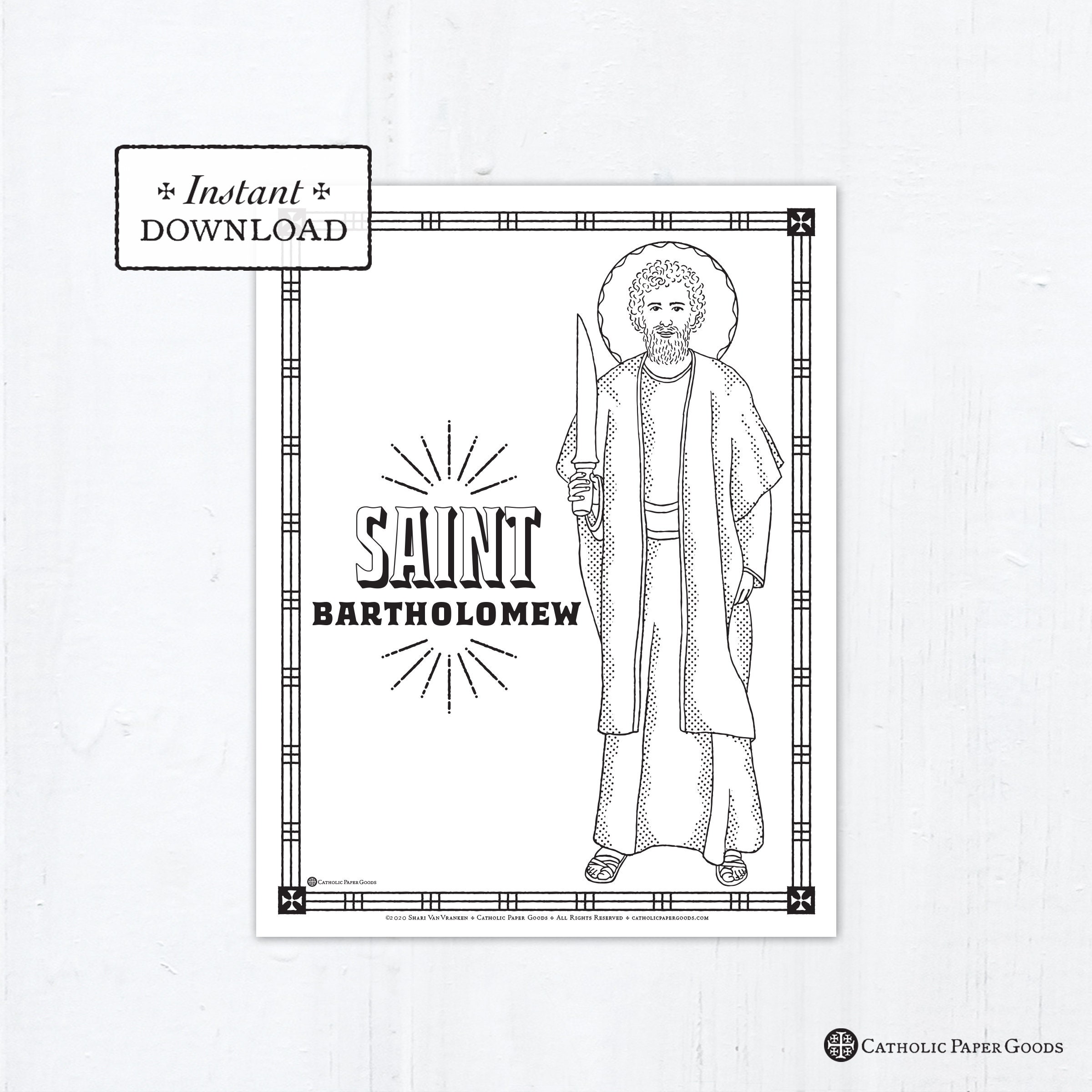 Catholic coloring page