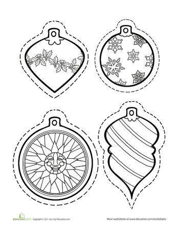 Color christmas ornaments worksheet education paper christmas ornaments christmas colors christmas ornaments