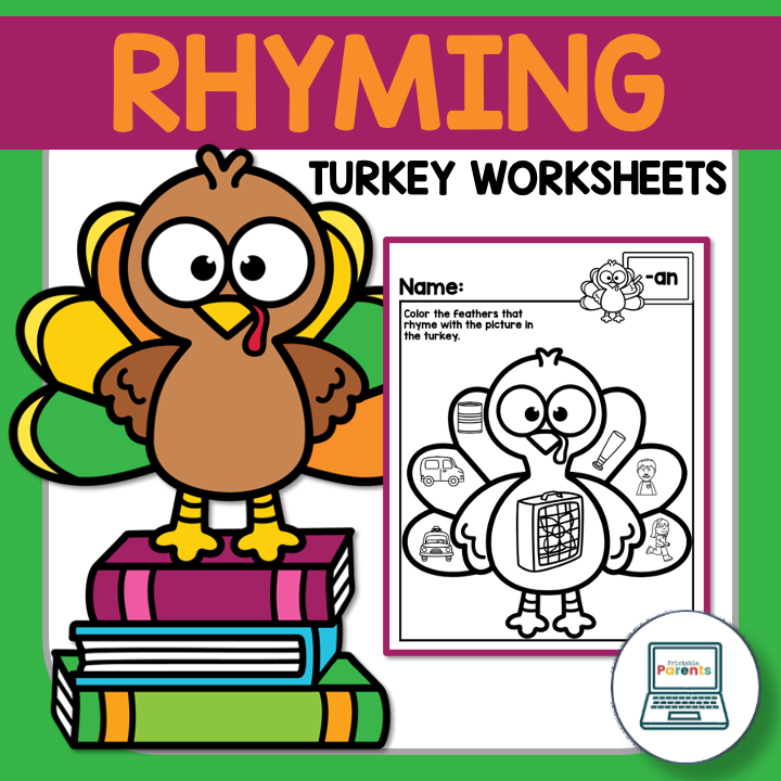 Rhyming worksheets for thanksgiving â printable parents