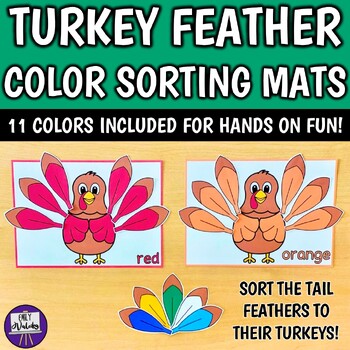 Colored turkey feathers tpt