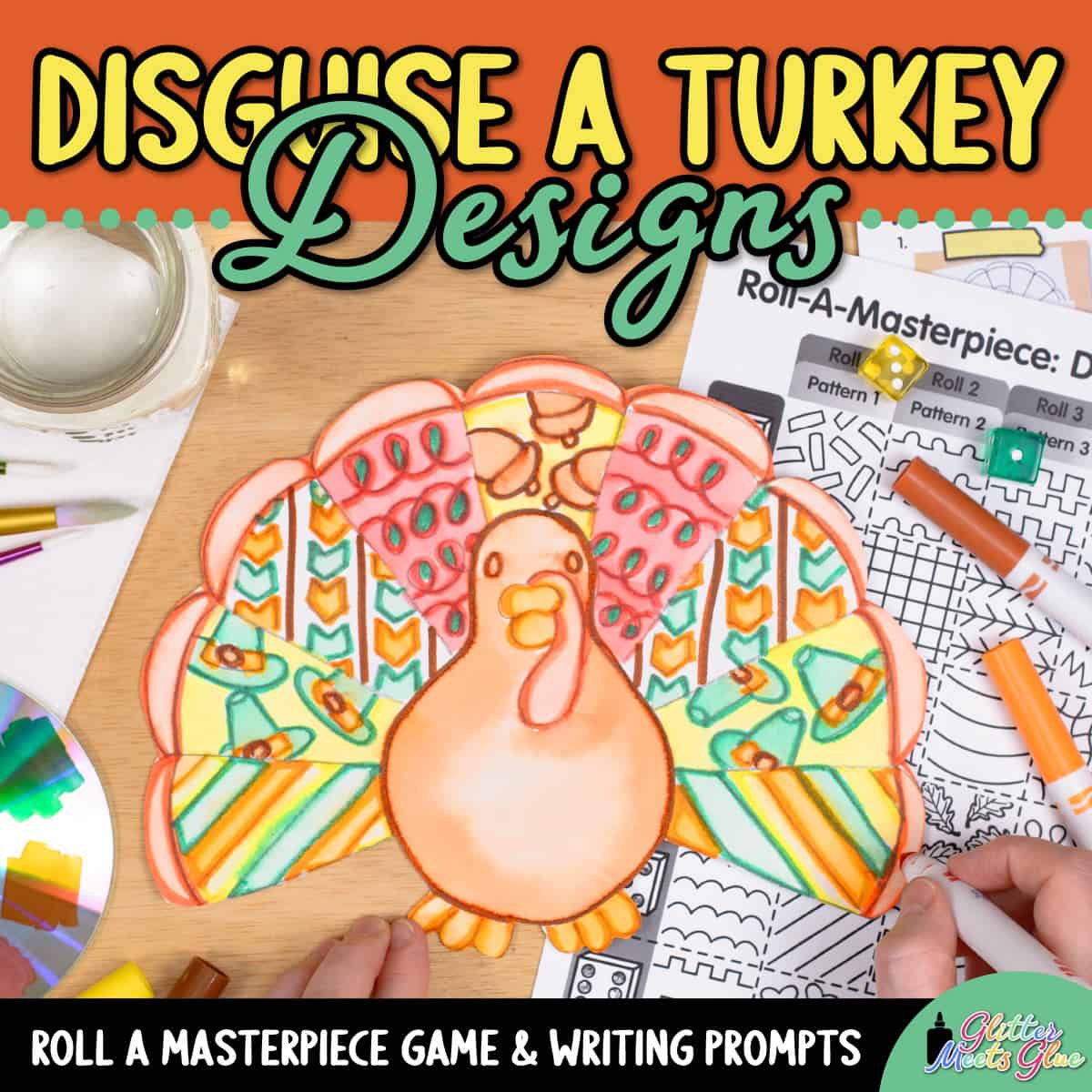 Turkey in disguise art game â thanksgiving roll a turkey game