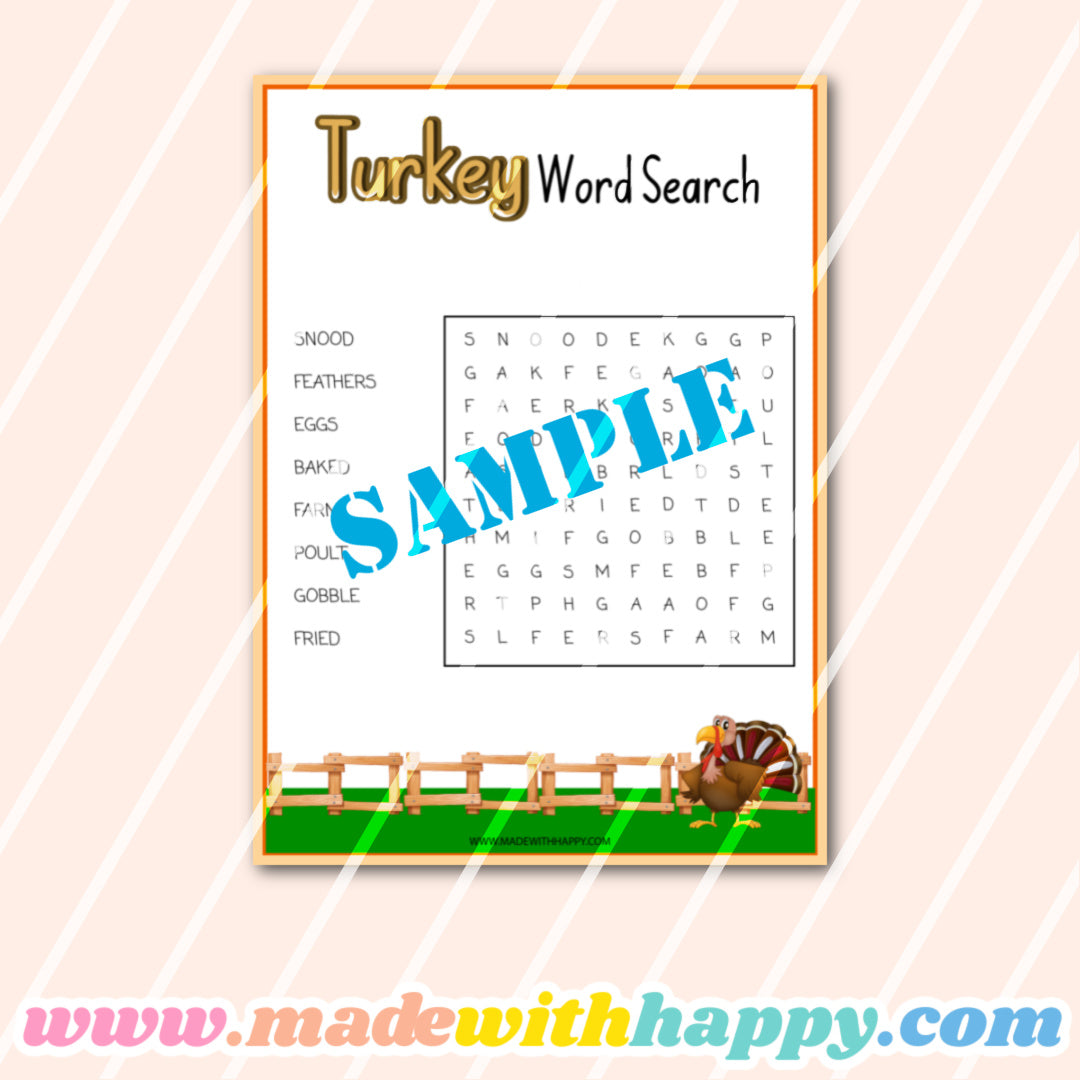Turkey facts for kids worksheets â
