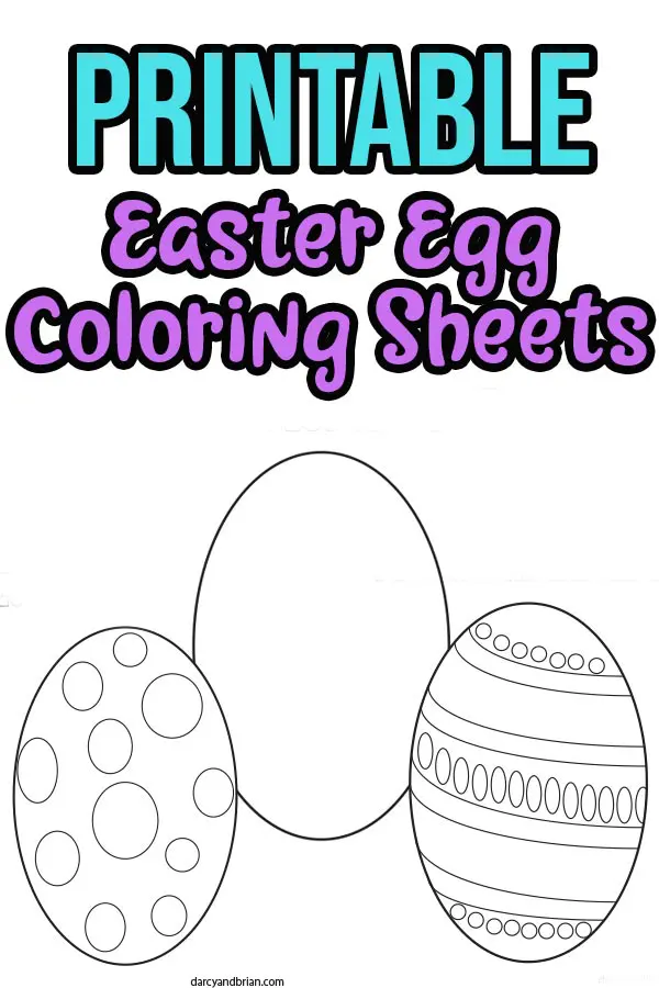 Printable easter egg coloring pages for kids