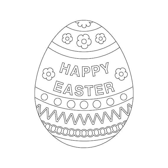Easter egg coloring page easter egg colouring in pageeaster egg svg printable silhouette cut files cricut cut files svg files download now