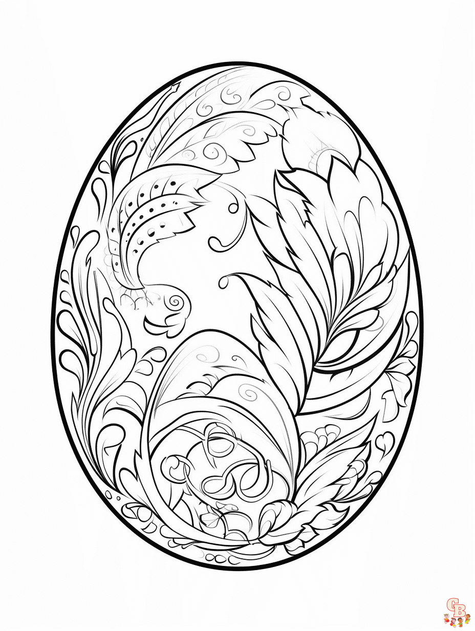 Printable eggs coloring pages free for kids and adults