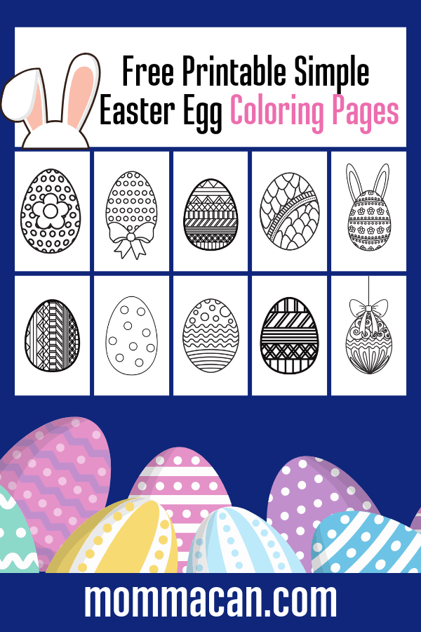 Free printable easter egg coloring pages
