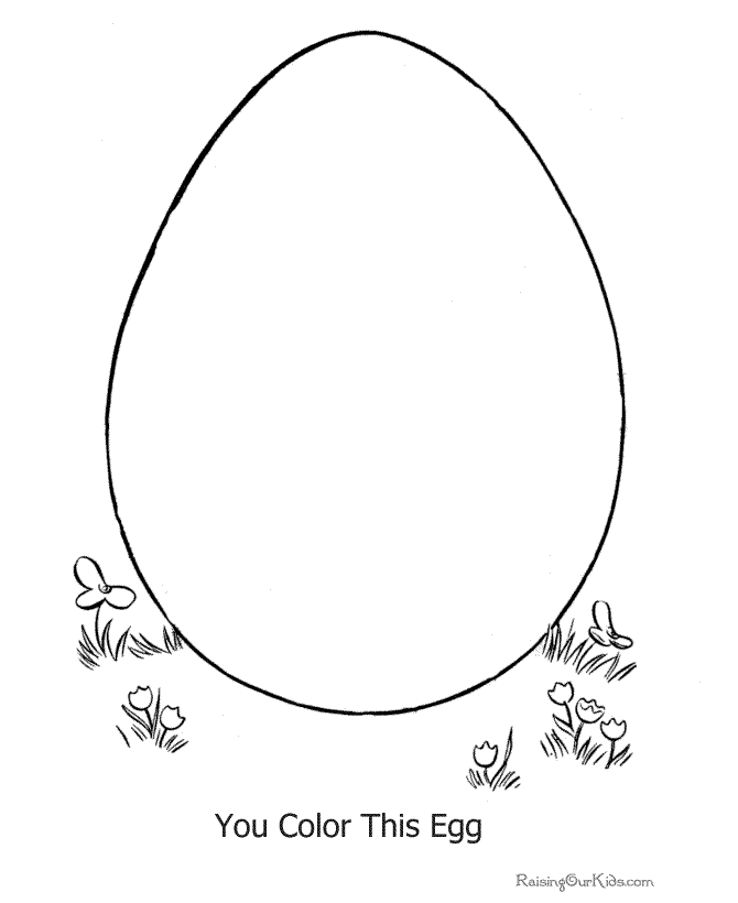 Color your own easter egg coloring page