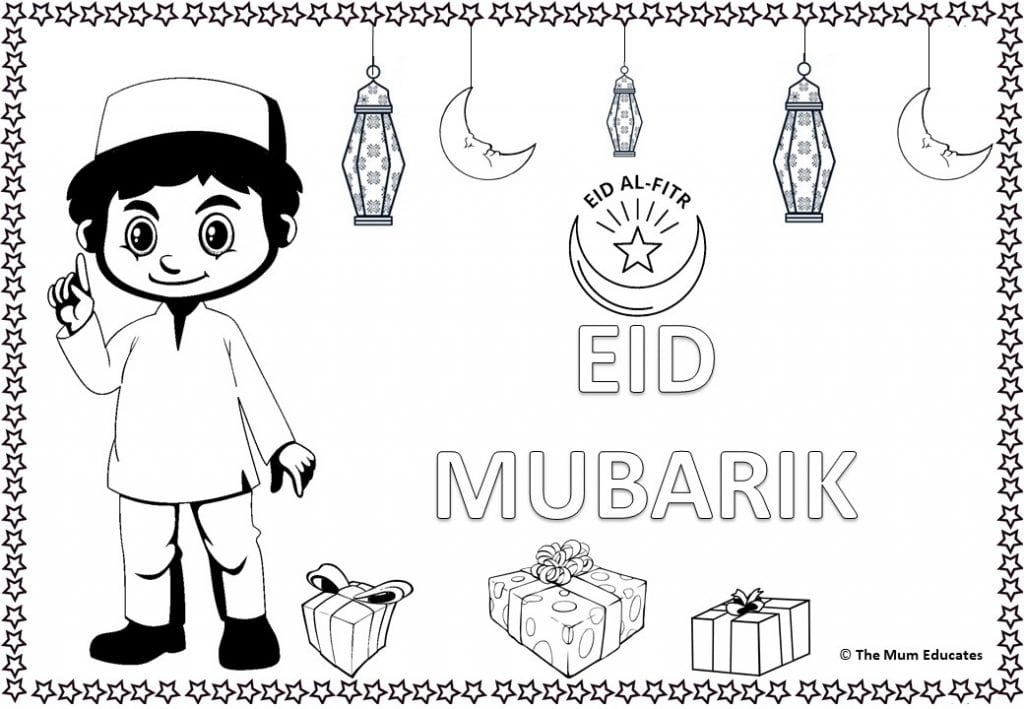 Free eid colouring sheets