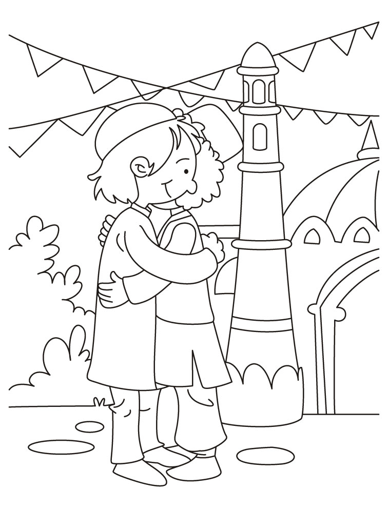Eid milan coloring page download free eid milan coloring page for kids best coloring pages