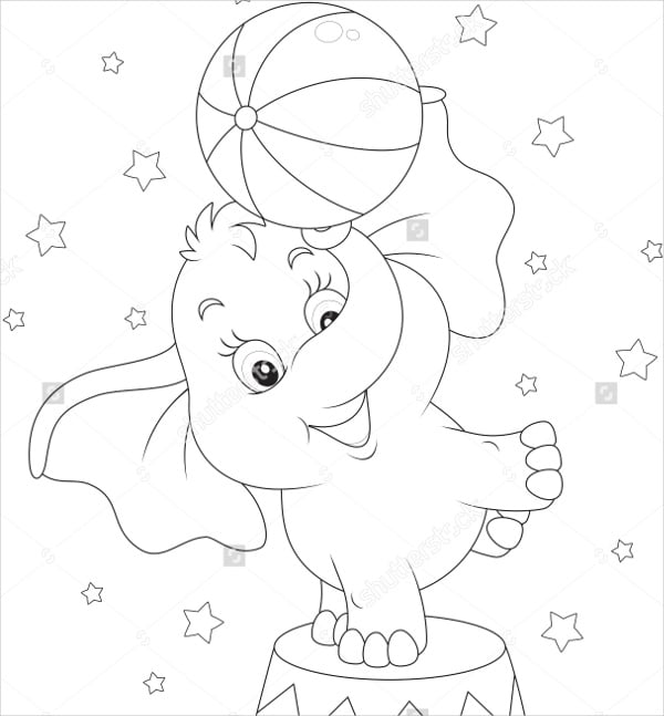 Elephant coloring pages