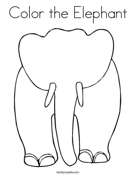 Color the elephant coloring page