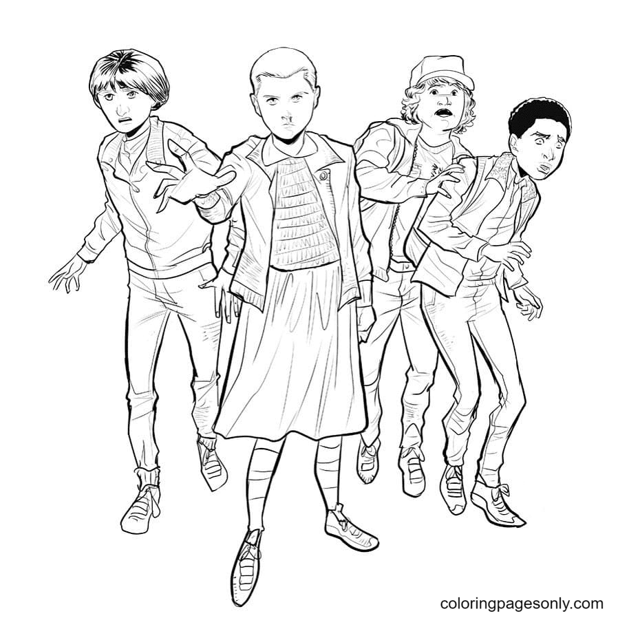 Stranger things coloring pages printable for free download