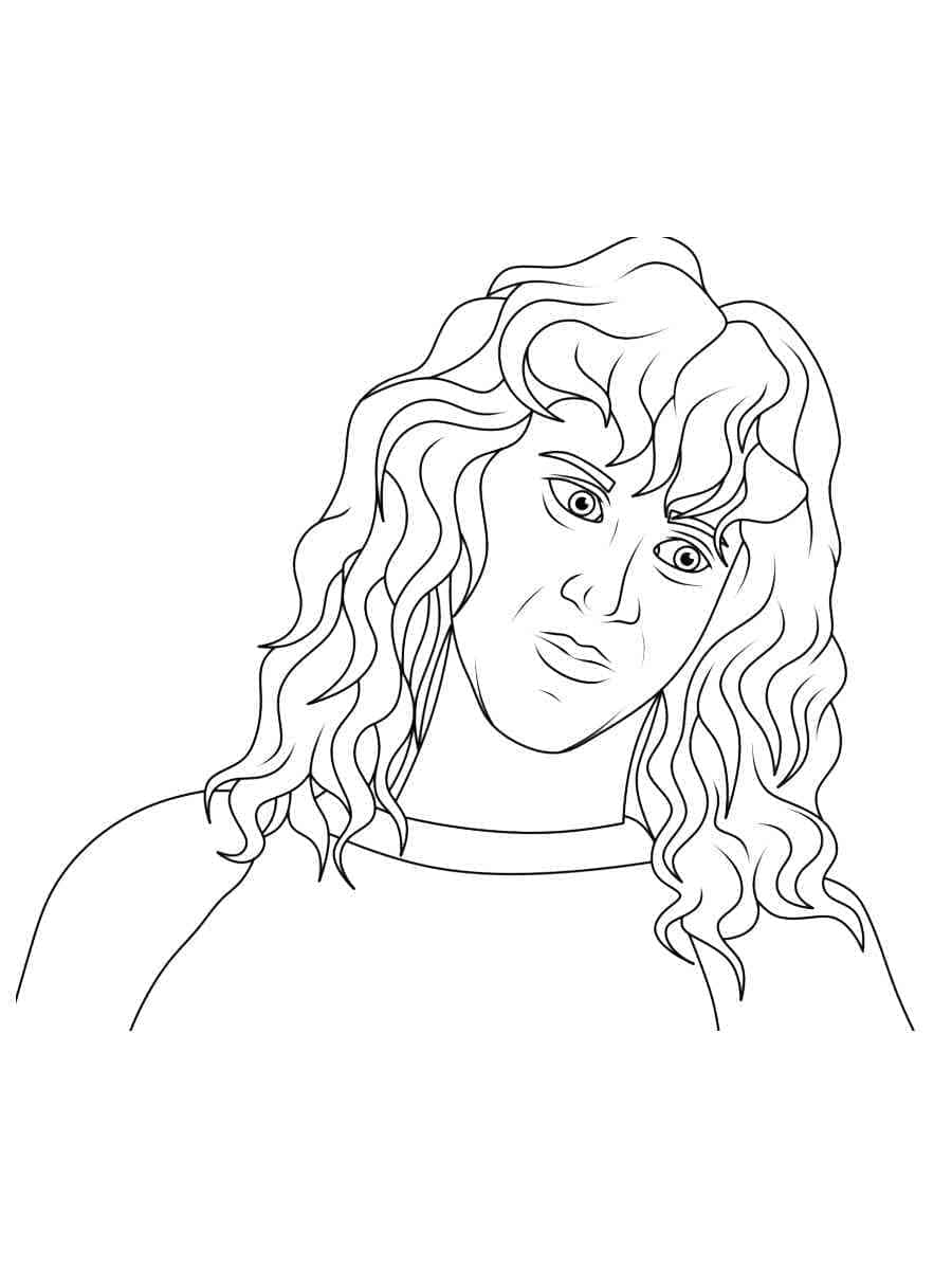 Eddie from stranger things coloring page