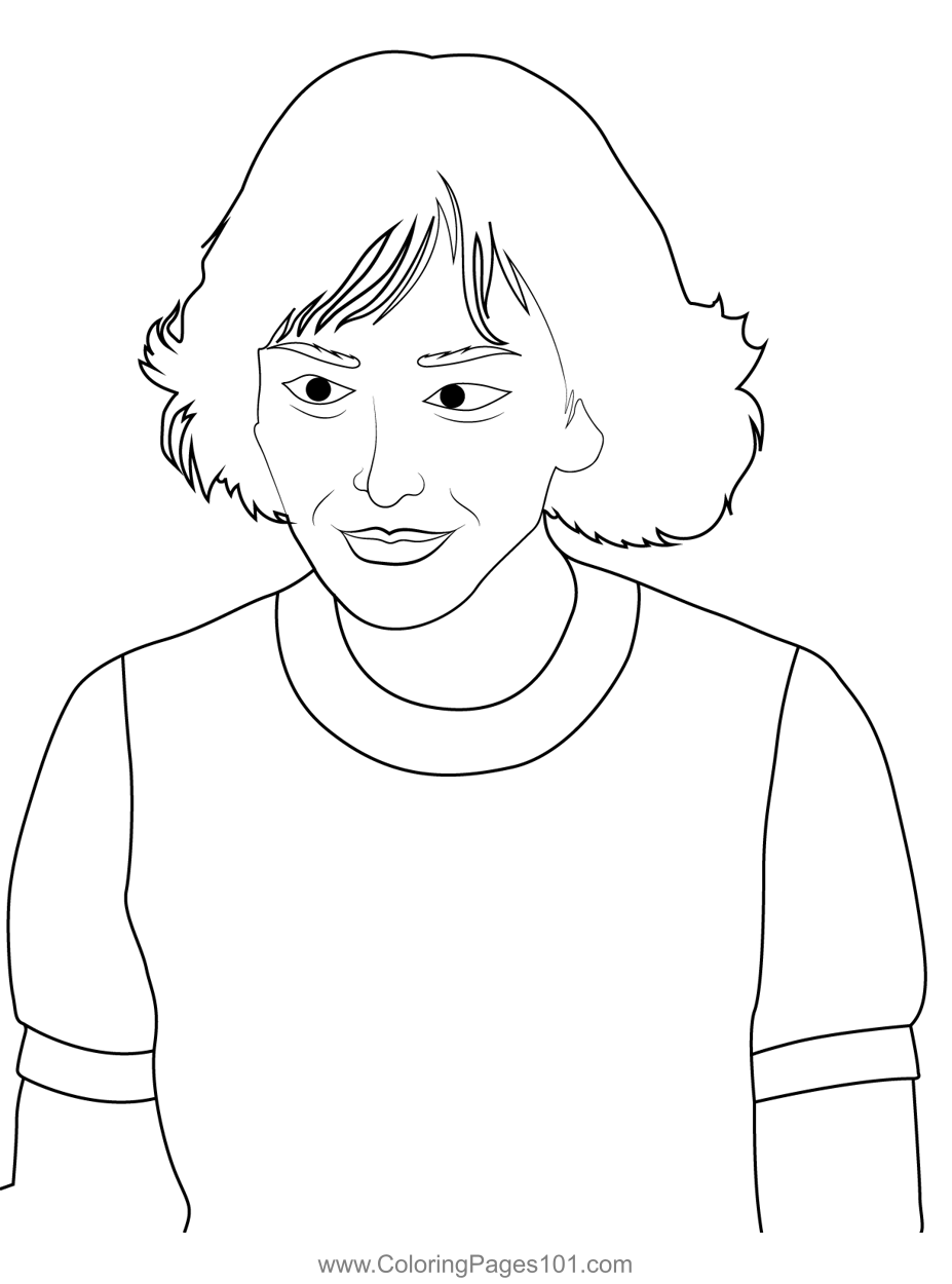 Virginia creel stranger things coloring page for kids