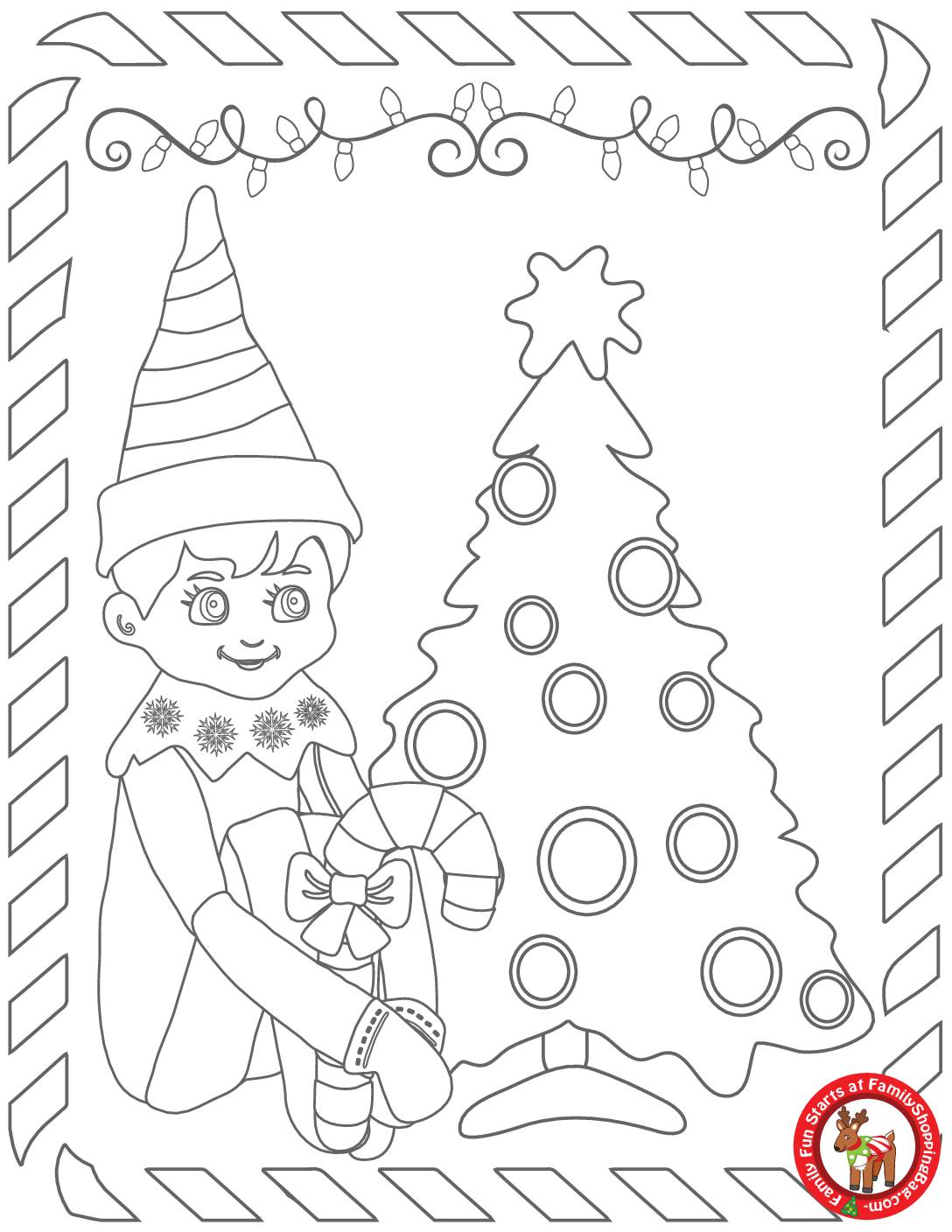 Elf coloring page