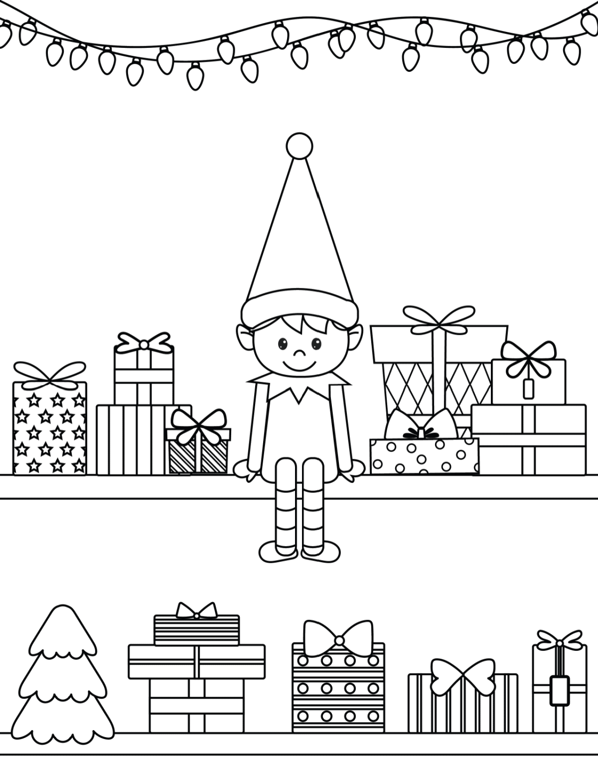 Elf on the shelf coloring pages so easy being green