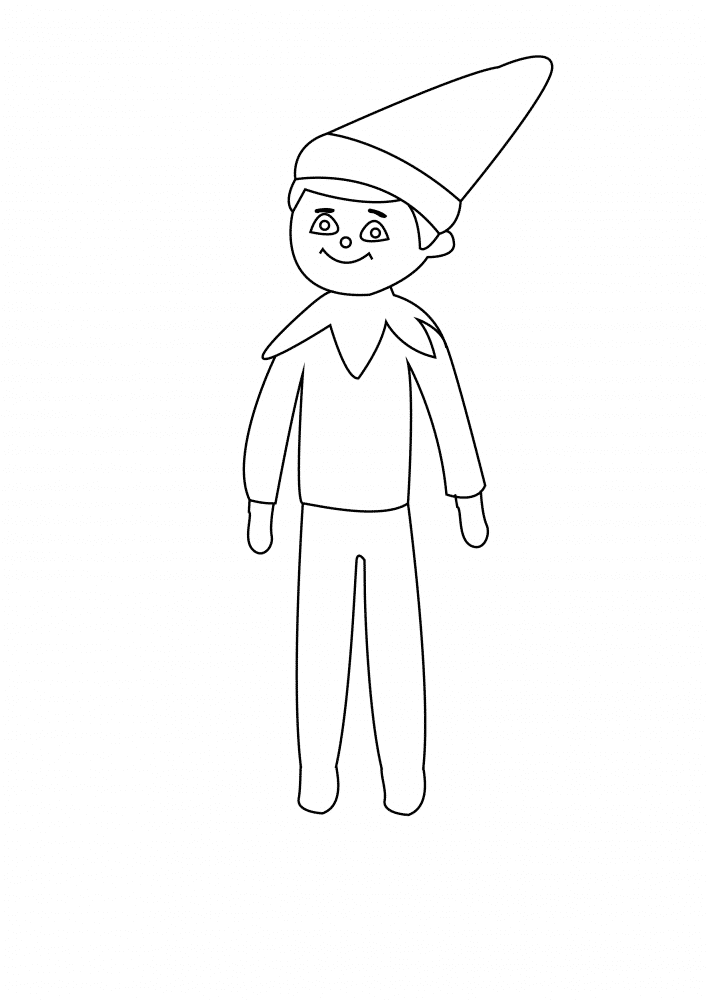Free printable elf on the shelf coloring pages