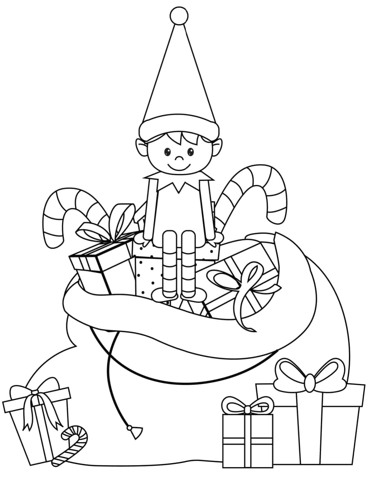 Elf on the shelf coloring pages to print to print right now for free