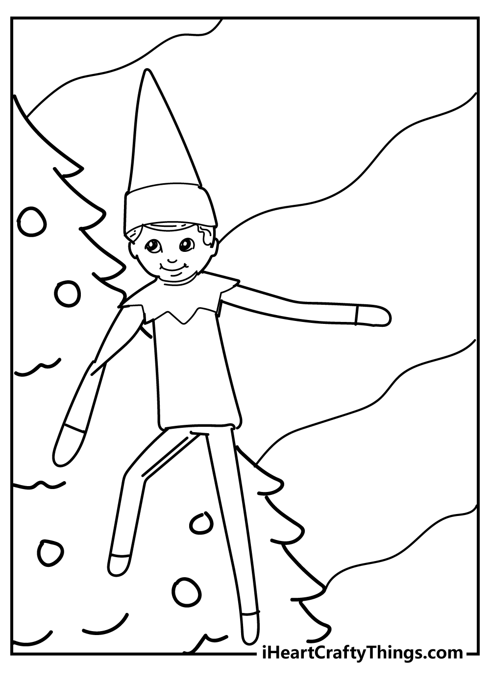 Elf on the shelf coloring pages free printables