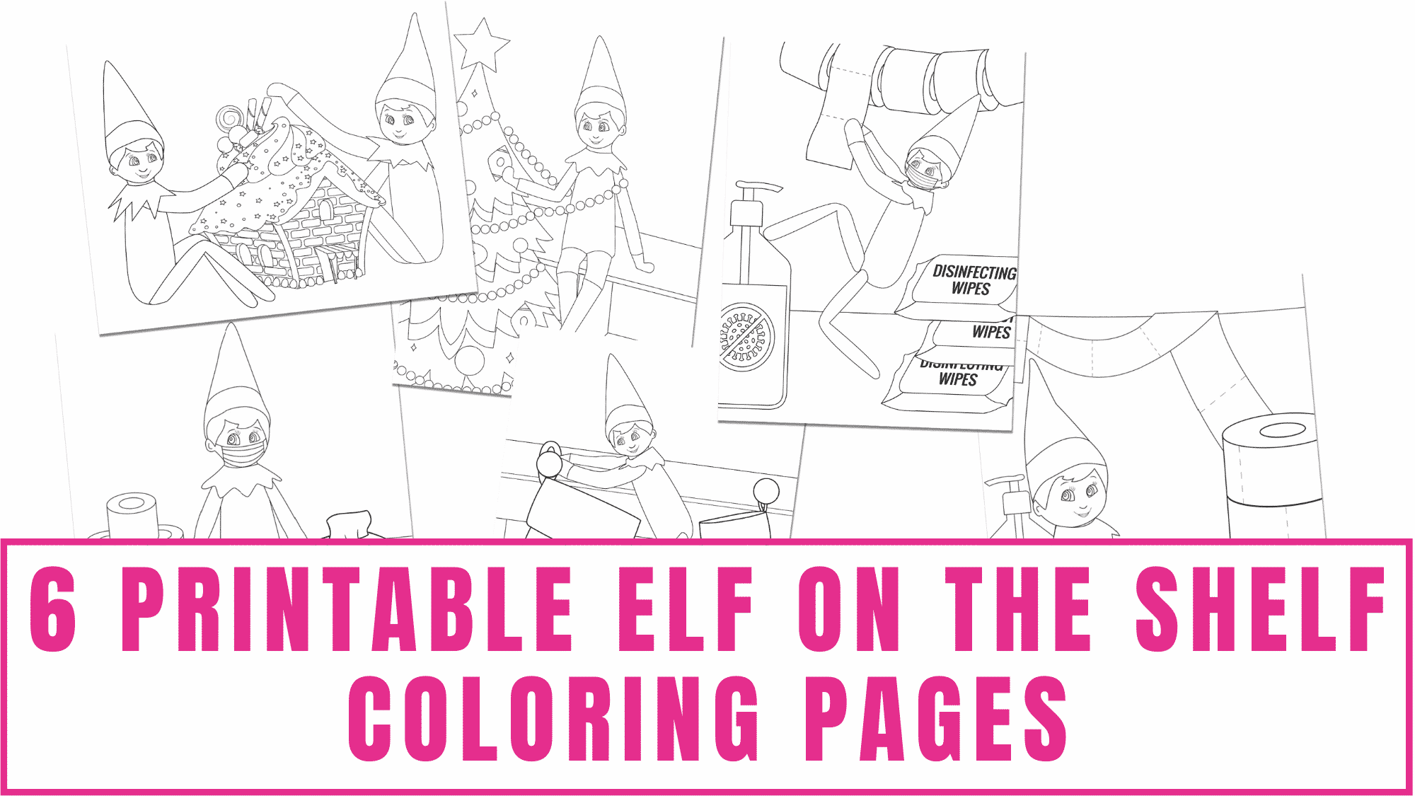 Printable elf on the shelf coloring pages