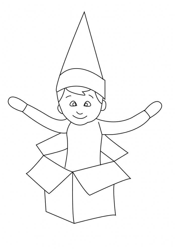 Free printable elf on the shelf coloring pages