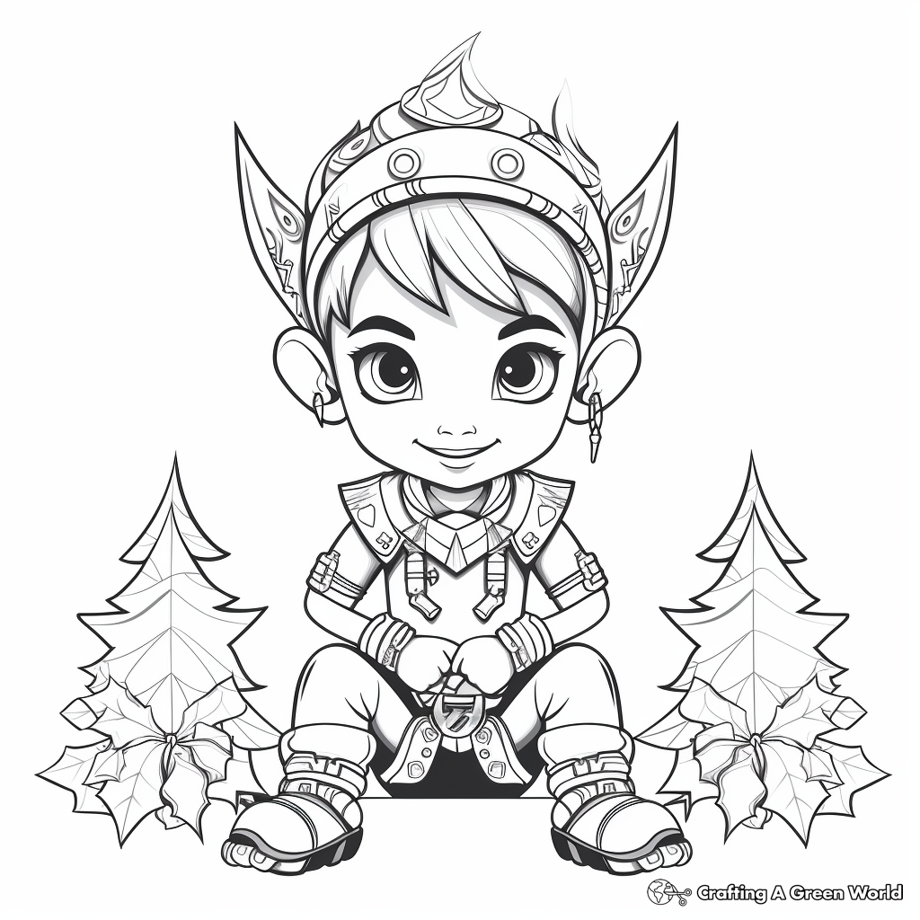 Elf on the shelf coloring pages