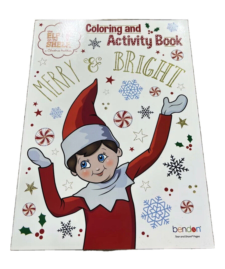 The elf on the shelf coloring and activity book merry bright new bendon usa