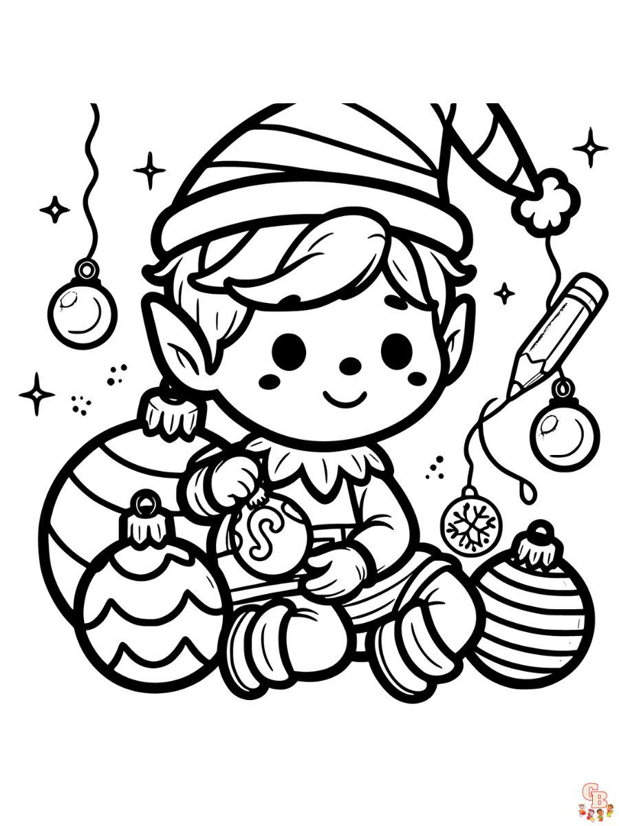 Printable elf on the shelf coloring pages free for kids and adults