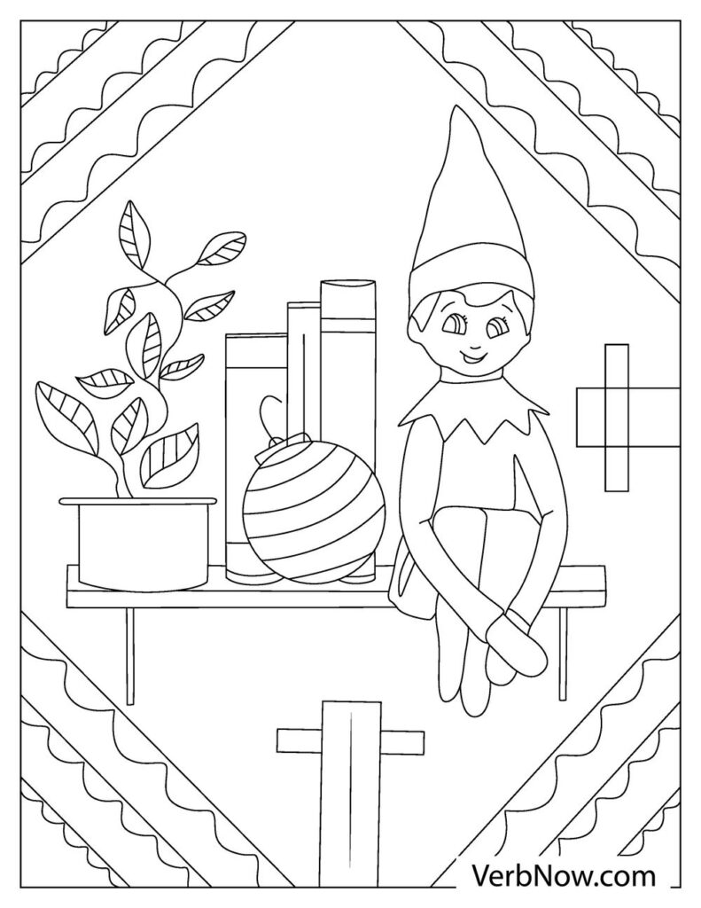 Free elf on the shelf coloring pages book for download printable