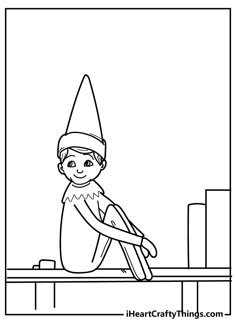 Elf on the shelf coloring pages free printables