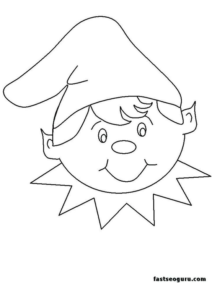Elf coloring pages printable pdf