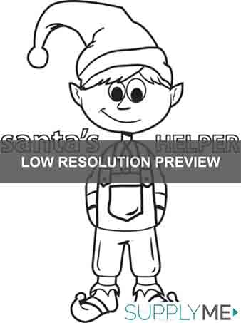 Printable elf coloring page for kids â