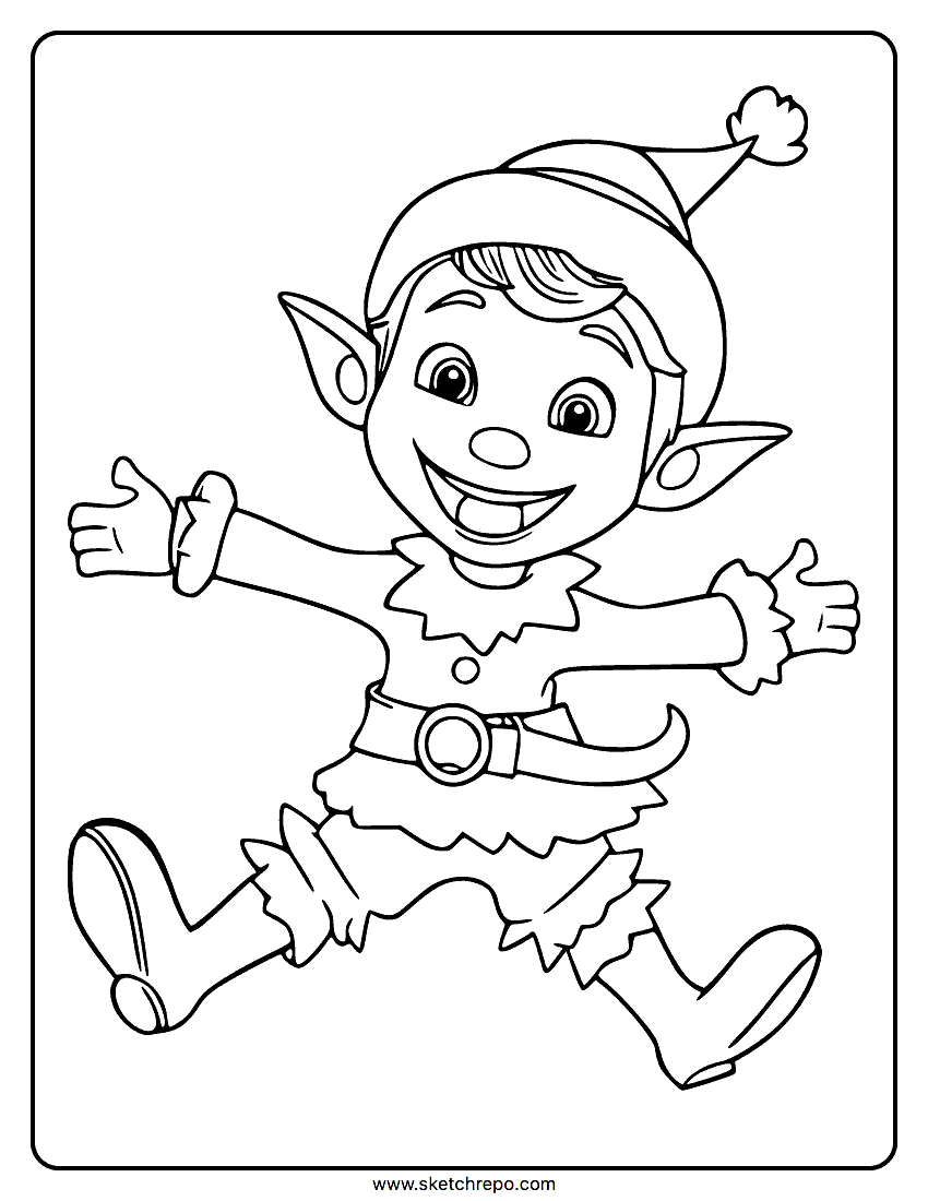 Elf coloring pages â sketch repo